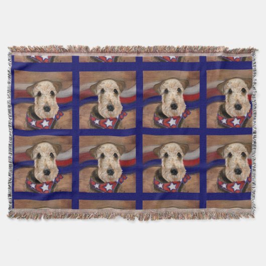 AIREDALE TERRIER DEKEN (Voorkant)