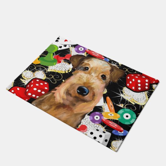 AIREDALE TERRIER DEURMAT (Schuin)