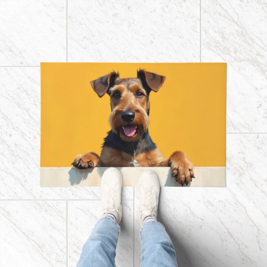 Airedale Terrier deurmat Kunst (Binnen)