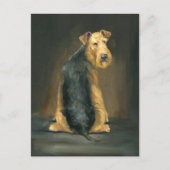 Airedale Terrier Dog Art Briefkaart (Voorkant)