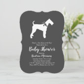Airedale Terrier Dog Baby shower Geslacht Neutraal Kaart (Staand voorkant)