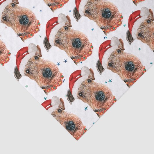 Airedale Terrier Dog Breed Christmas Tissuepapier (Detail)