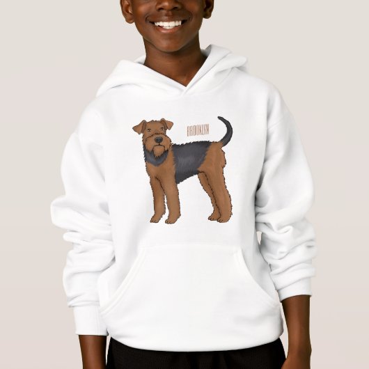 Airedale terrier dog cartoon illustration (Voorkant)