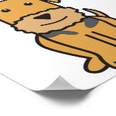 Airedale Terrier Dog Cartoon Poster (Hoek)