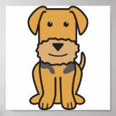 Airedale Terrier Dog Cartoon Poster (Voorkant)