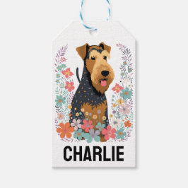 Airedale Terrier Dog Custom Name Cute Personated Cadeaulabel