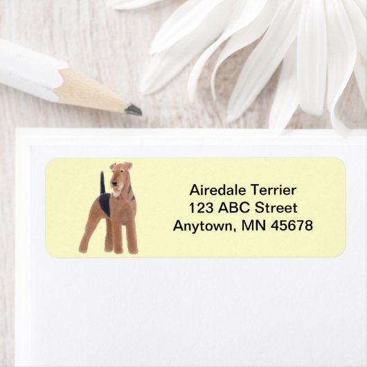 Airedale Terrier Dog  Etiket (Insitu)