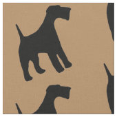 Airedale Terrier Dog Fabric Stof (Close Up)