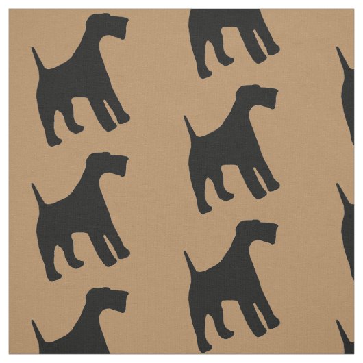 Airedale Terrier Dog Fabric Stof (Swatch)
