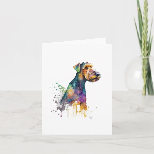 Airedale Terrier Dog Feestdagen Kaart (Voorkant)
