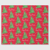 Airedale Terrier Dog kerstboom Red Holiday Cadeaupapier (Vlak)