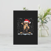 Airedale Terrier Dog kerstkerstkerstkerstkerstkers Kaart (Staand voorkant)