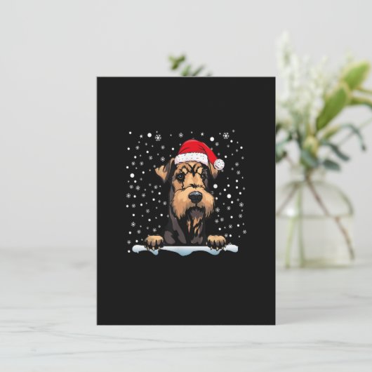 Airedale Terrier Dog kerstkerstkerstkerstkerstkers Kaart (Staand voorkant)