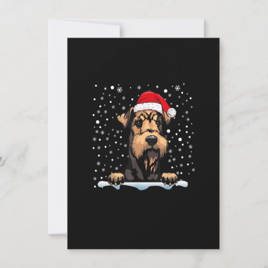 Airedale Terrier Dog kerstkerstkerstkerstkerstkers Kaart (Voorkant)