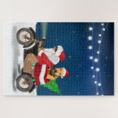 Airedale Terrier Dog kerstkerstkerstkerstkerstman Legpuzzel (Horizontaal)