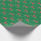 Airedale Terrier Dog-kerstkeuker Cadeaupapier (Hoek)