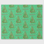 Airedale Terrier Dog Kerstmis Holiday Bow Cadeaupapier (Vlak)