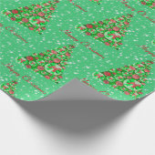 Airedale Terrier Dog Kerstmis Holiday Bow Cadeaupapier (Hoek)