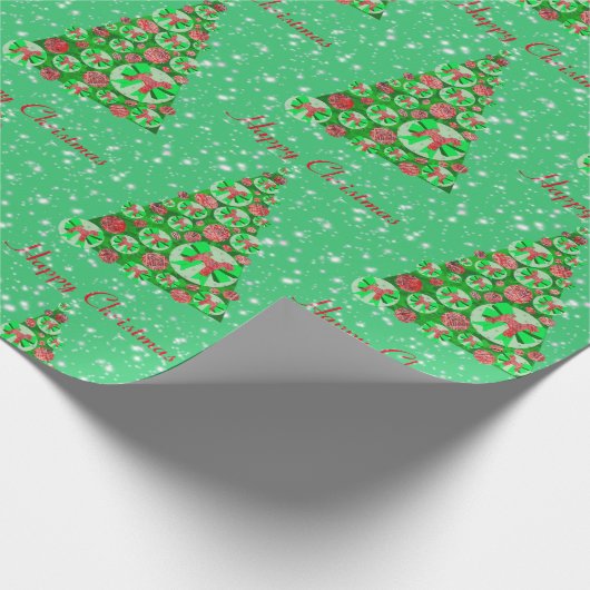 Airedale Terrier Dog Kerstmis Holiday Bow Cadeaupapier (Hoek)