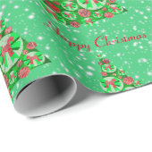 Airedale Terrier Dog Kerstmis Holiday Bow Cadeaupapier (Rol Hoek)