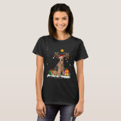 Airedale Terrier Dog Kerstmis Reindeer T-shirt (Voorkant volledig)