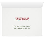 Airedale Terrier Dog Kerstmis Slapigh Holiday Card (Binenzijde Horizontaal (Onderkant))