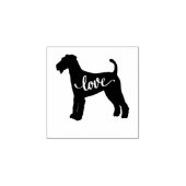 Airedale Terrier Dog Love Rubberstempel (Afrduk)
