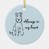 Airedale Terrier  Dog Memory Keepslag Keramisch Ornament (Voorkant)