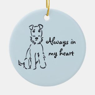 Airedale Terrier  Dog Memory Keepslag Keramisch Ornament