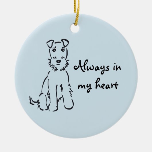 Airedale Terrier  Dog Memory Keepslag Keramisch Ornament (Voorkant)