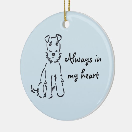 Airedale Terrier  Dog Memory Keepslag Keramisch Ornament (Links)