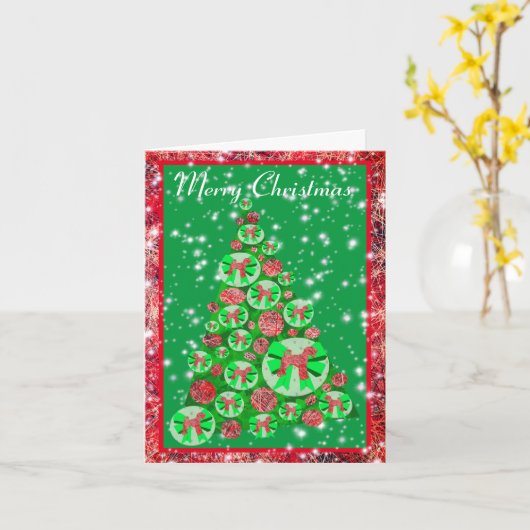 Airedale Terrier Dog Merry Kerstmis Tree Holiday Kaart (Gele Bloem)