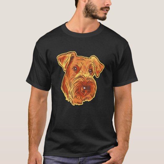 Airedale Terrier Dog Pet Portret T-shirt (Voorkant)