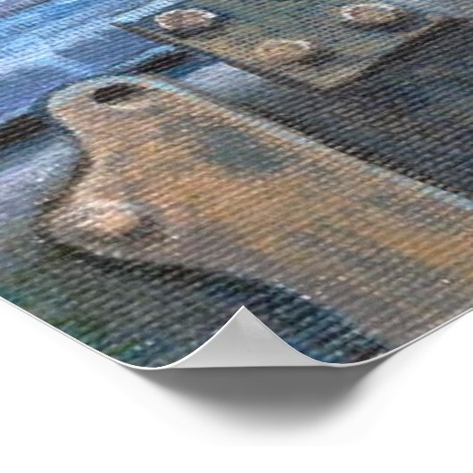 Airedale Terrier Dog Portrait Poster (Hoek)