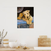 Airedale Terrier Dog Portrait Poster (Keuken)