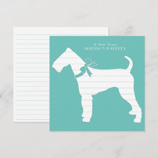 Airedale Terrier Dog Puppy Bedankkaart (Voorkant / Achterkant)