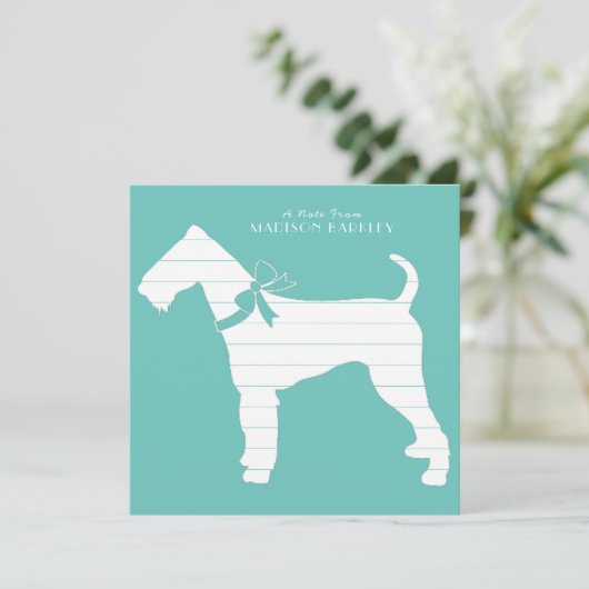 Airedale Terrier Dog Puppy Bedankkaart (Staand voorkant)