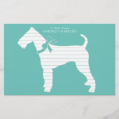 Airedale Terrier Dog Puppy Briefpapier (Voorkant)