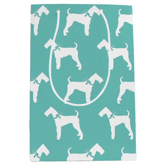 Airedale Terrier Dog Puppy Medium Cadeauzakje (Voorkant)