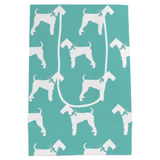 Airedale Terrier Dog Puppy Medium Cadeauzakje (Achterkant)