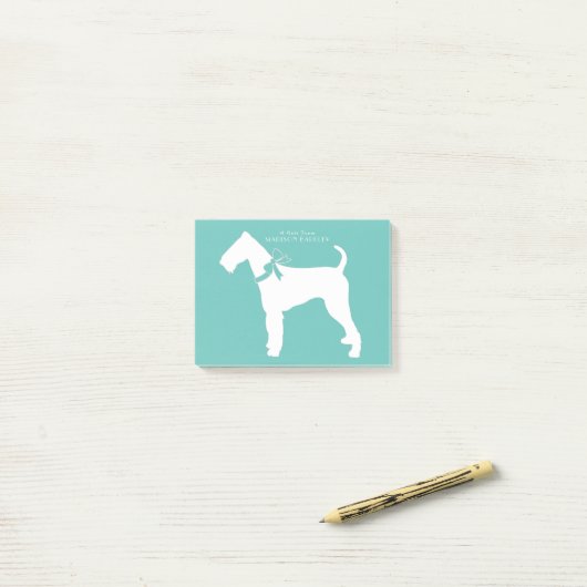 Airedale Terrier Dog Puppy Post-it® Notes (Op bureau)