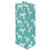 Airedale Terrier Dog Puppy Wijn Cadeautas (Achterkant Gekanteld)