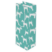 Airedale Terrier Dog Puppy Wijn Cadeautas (Voorkant Gekanteld)