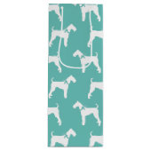 Airedale Terrier Dog Puppy Wijn Cadeautas (Voorkant)