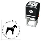 Airedale Terrier Dog Puppy Zelfinktende Stempel (In situ)