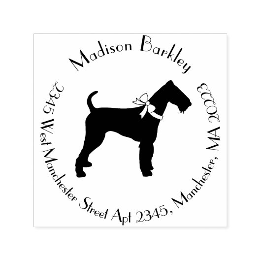Airedale Terrier Dog Puppy Zelfinktende Stempel (Design)