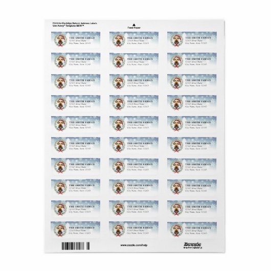 Airedale Terrier Dog Return Address Labels (Full Sheet)