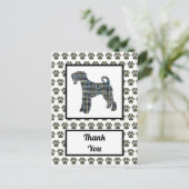 Airedale Terrier Dog Silhouette Bedankt Briefkaart (Staand voorkant)