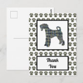 Airedale Terrier Dog Silhouette Bedankt Briefkaart (Voorkant / Achterkant)