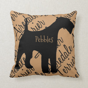 Airedale Terrier Dog Silhouette Custom Kussen